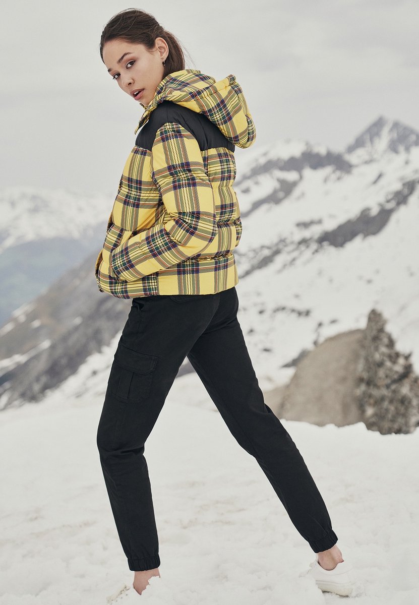 Urban Classics Gewatteerd jack -S- 2-Tone Geel