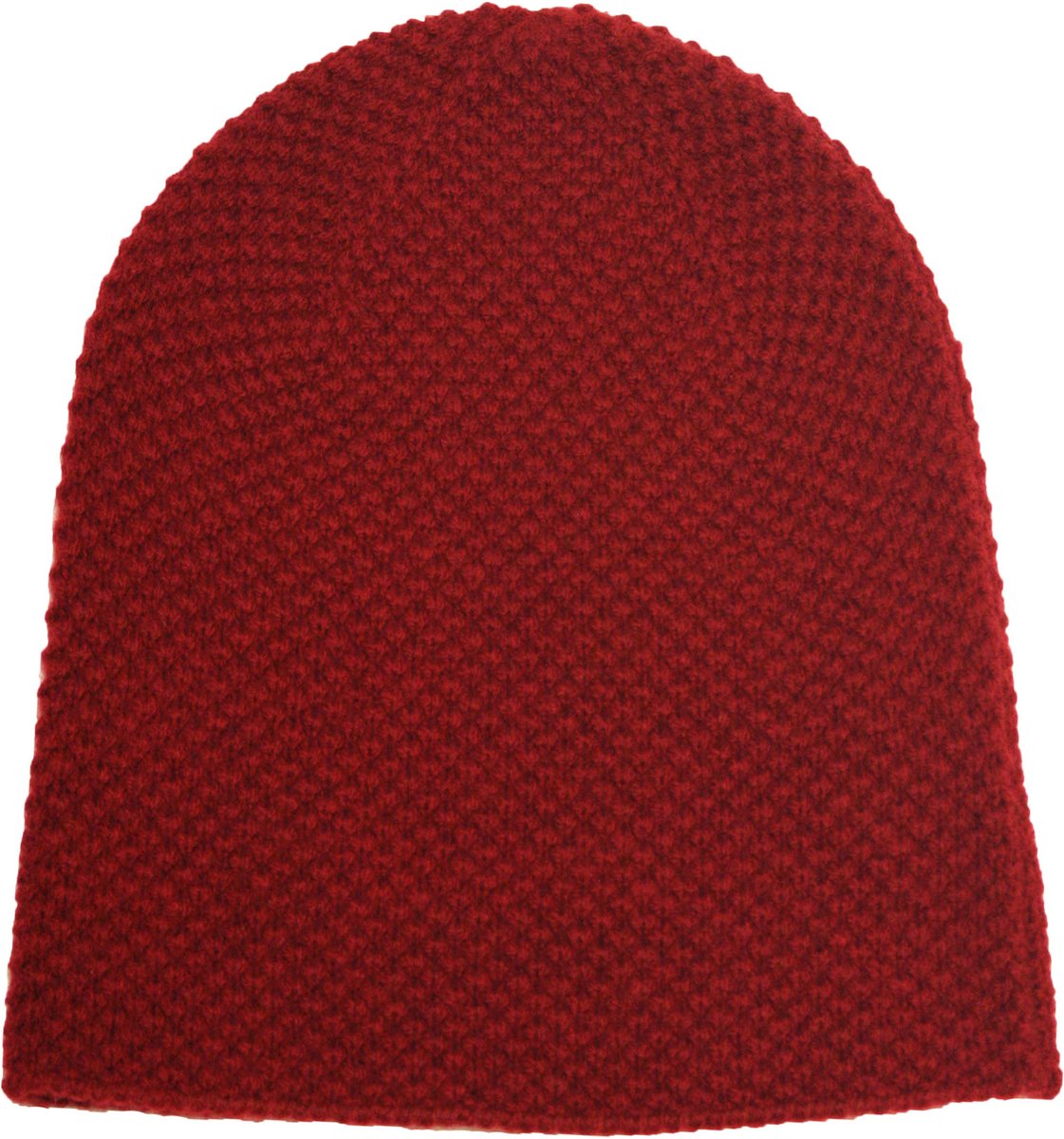 Hommard Cashmere Seed Stitch Beanie, Bordeaux, Rood, Red, heren, dames, unisex, Muts, Luxury