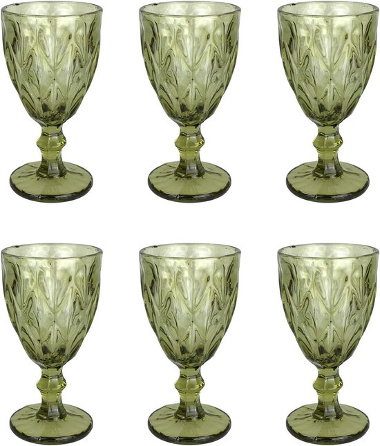 6-delige set wijnglazen glazen glazen wijnglazen waterglas longdrinkglas (wijnglas groen)