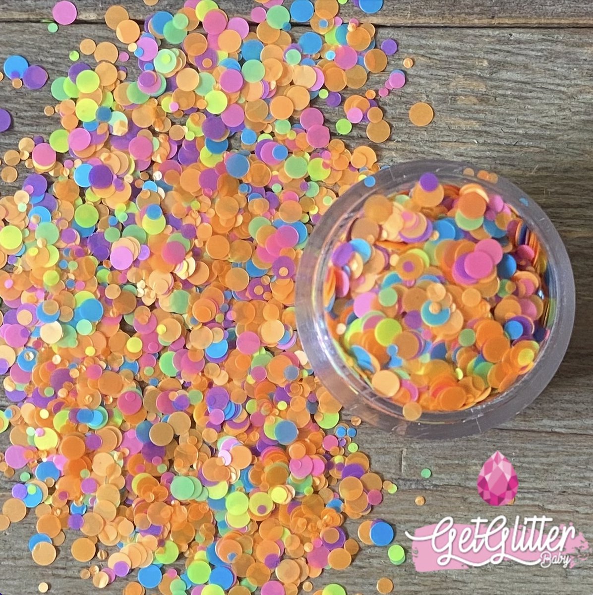 GetGlitterBaby® - Biologische / Biologisch afbreekbare Paarse Blauwe Groene Gele Chunky Festival Glitters voor Lichaam en Gezicht Jewels / Biodegradable Face Body Glitter - Paars Blauw Roze Oranje Groen Geel