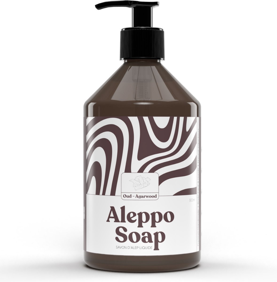 Green Fadel Vloeibare Aleppo Zeep Oudh - Bakhoor - Sandalwood - Warme Kruidige Geur - 500 ml
