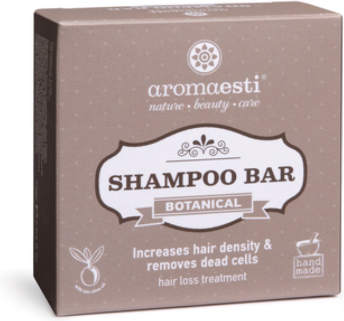 Aromaesti Solid Shampoo Bar Botanisch - shampoo bij haaruitval - zero waste - solid shampoo - vegan - duurzaam - biologisch - diervriendelijk - 60 gram