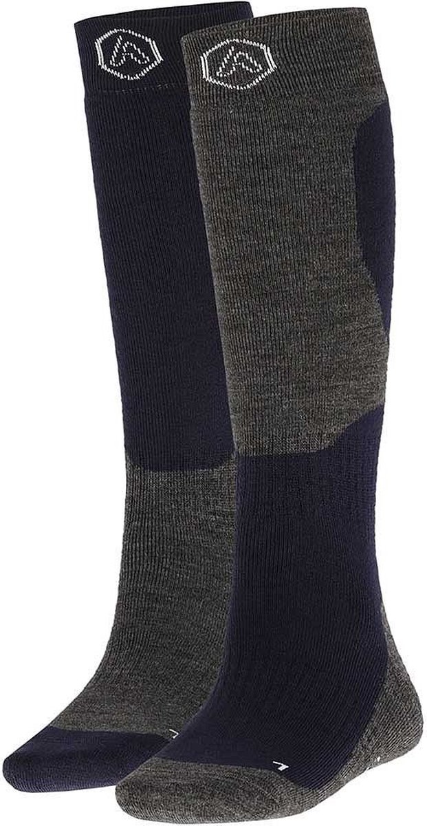 Apollo Skisokken Unisex Design 2-Paar – Skisokken Heren Skisokken Dames Blauw