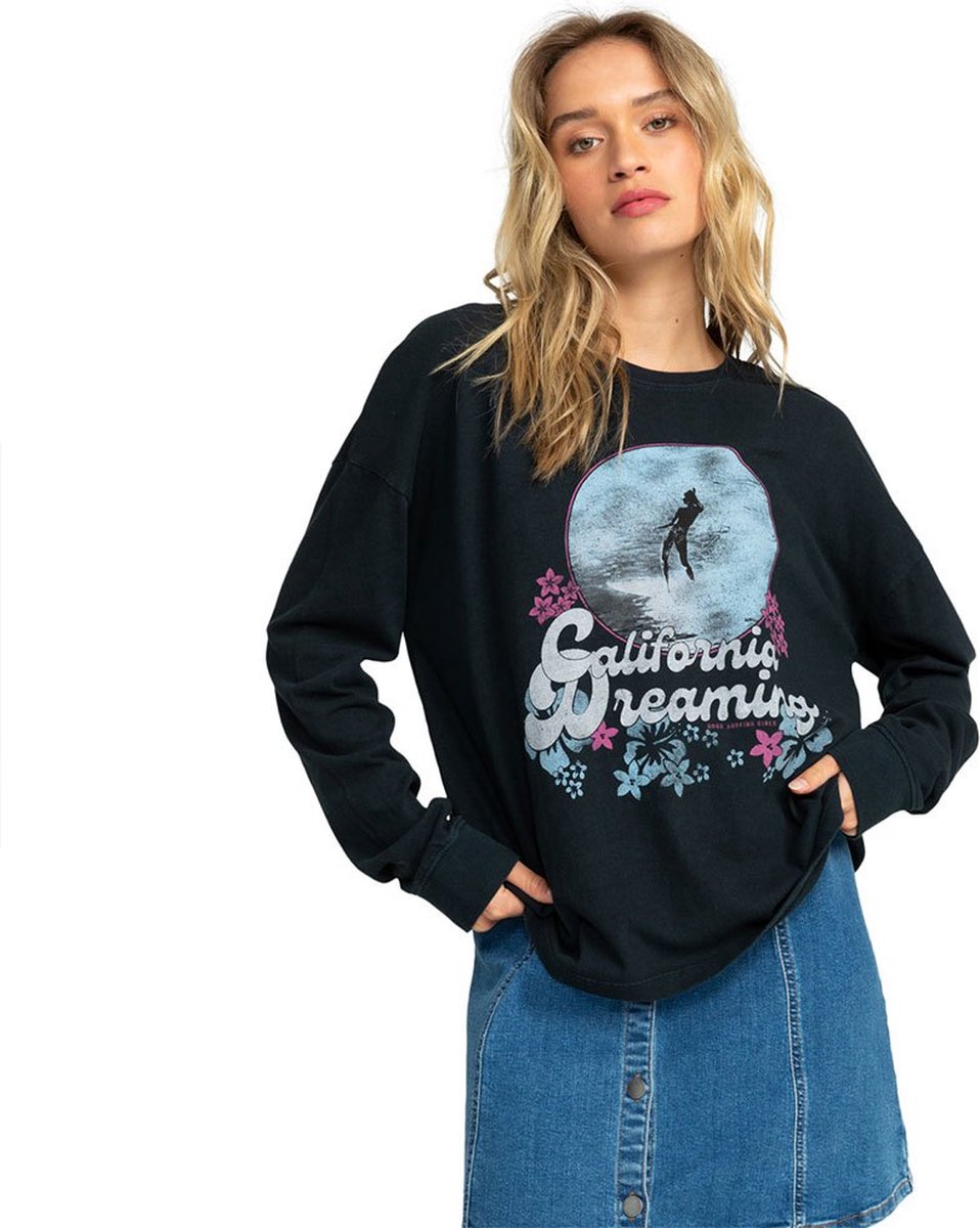 Roxy Falen Fr Her B Lange Mouwenshirt S Vrouw Antraciet