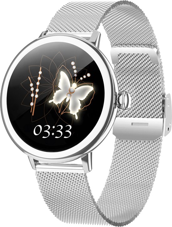Bizoule Smartwatch Beleza Zilver - Smartwatch voor Dames en Heren - Stappenteller Horloge - Android en iOS