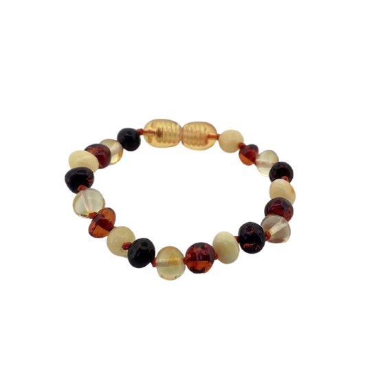 Jikkies ® - Barnsteen Armband - Baby Armbandje - Natuurlijk Baltisch Barnsteen - Pijnstillend tegen doorkomende tandjes - Multi - 14CM van Jikkies — afbeelding 3