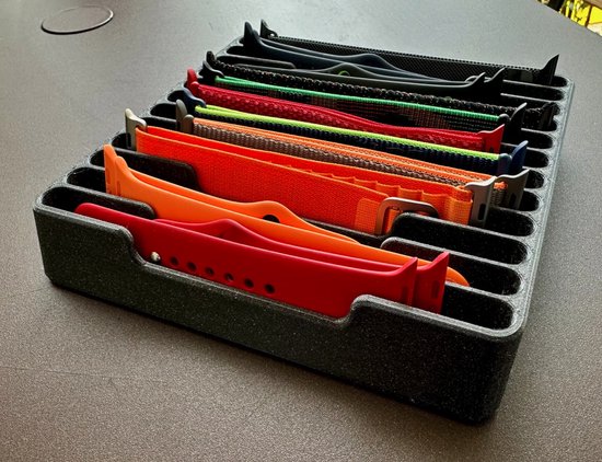 Geschikt voor Apple Watch bandjes Houder Tot 12 bandjes opbergen Kleur Zwart bol