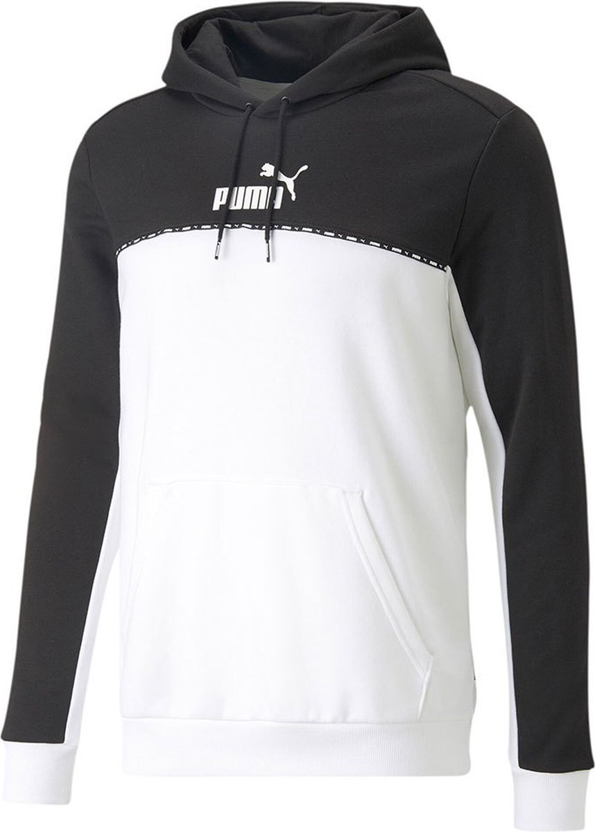 Puma Ess Block X Tape Capuchon L Man Zwart