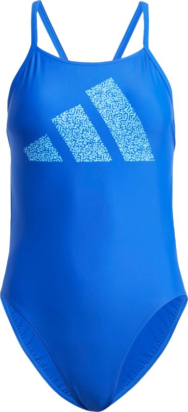 adidas Performance 3 Bar Logo Print Swimsuit - Dames - Blauw- 42