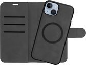 Cazy Uitneembaar Wallet Hoesje geschikt voor iPhone 13 - Afneembaar hoesje - Magfit - 2-in-1 design - Pasvakjes - Zwart
