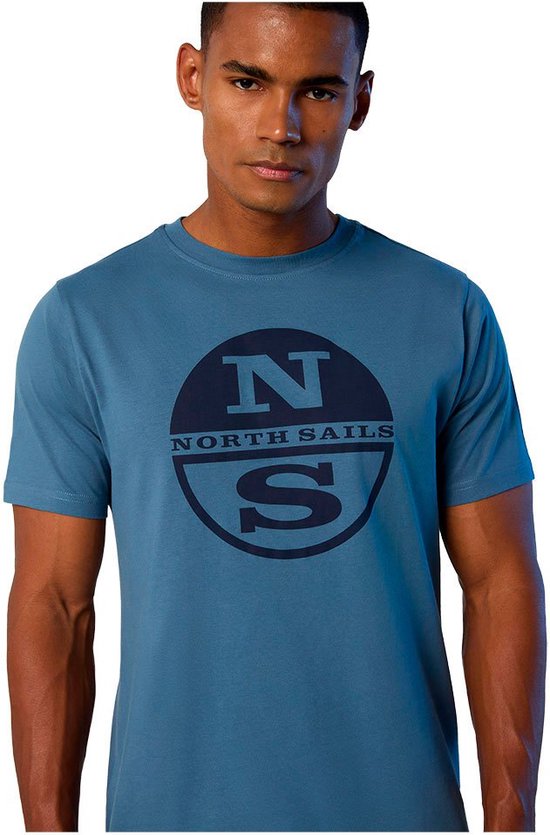 North Sails Graphic T-shirt Met Korte Mouwen Blauw XL Man
