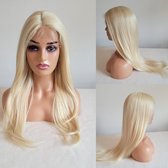 Frazimashop- 26 inch Blonde Pruik Hittebestendige - Pruiken Dames Lang Haar - #Front Lace Wig 13x1# Hoge kwaliteit synthetische pruik