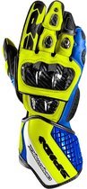 SPIDI CARBO TRACK EVO BLUE YELLOW MOTORCYCLE GLOVES XL