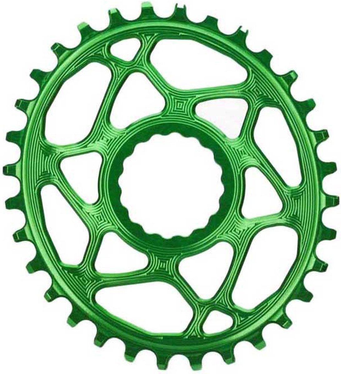 Absolute Black Oval Race Face Direct Mount 6 Mm Offset Kettingblad Groen 28t