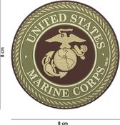 101 Inc Embleem 3D Pvc United States Marine Corps Bruin  18071