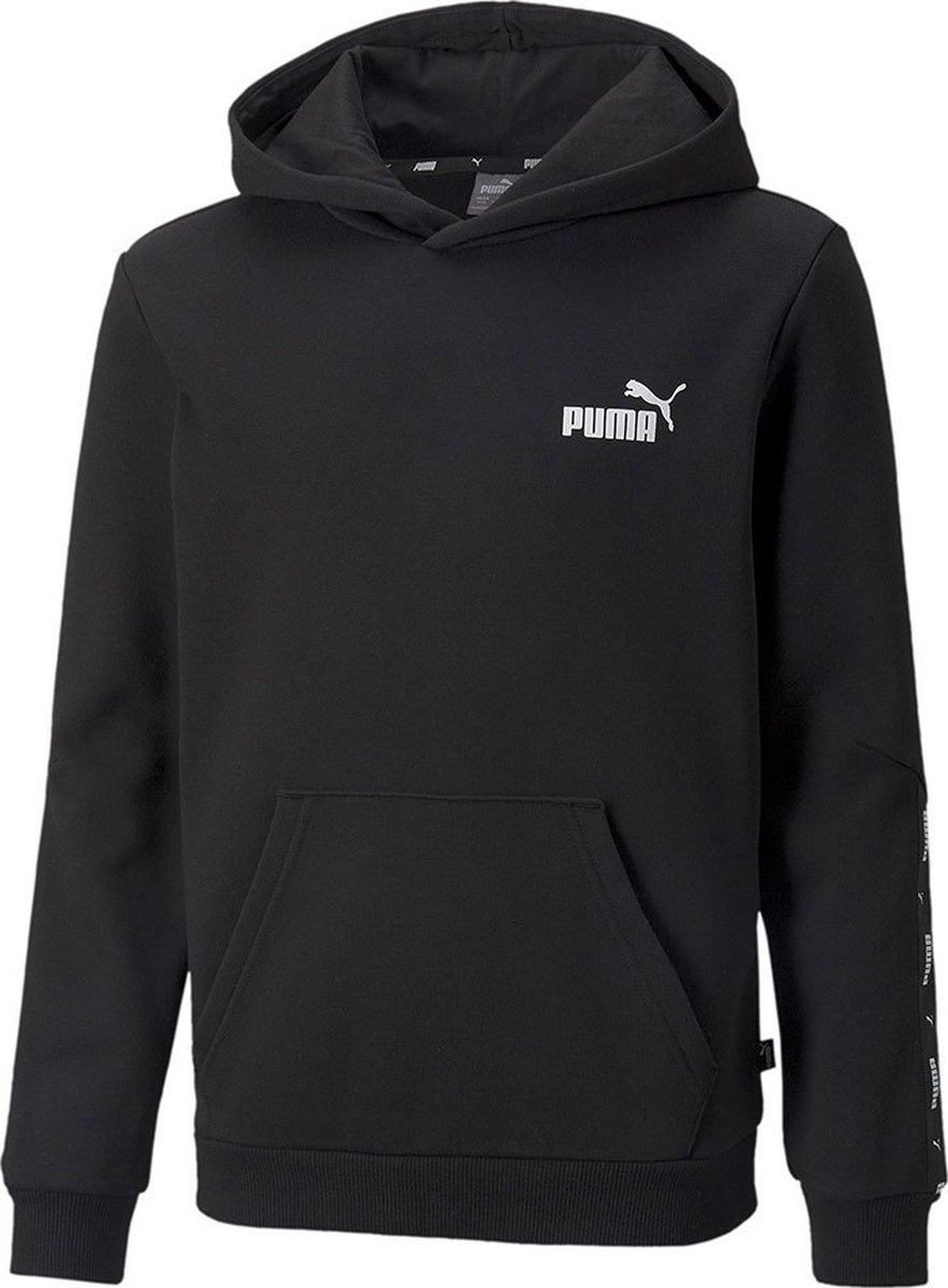 Puma Essentials+ Tape Fl Sweatshirt 5-6 Years Jongen Zwart