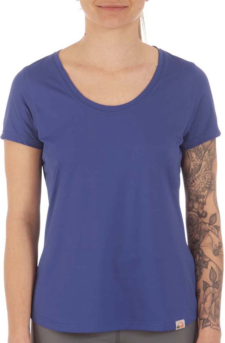 Iq-uv Uv Free Korte Mouw Rash Guard Blauw L Vrouw