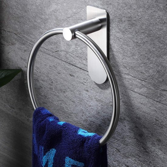 Towel Ring Towel Holder No Drilling Required Towel Rail Wall Self Adhesive Stainless bol