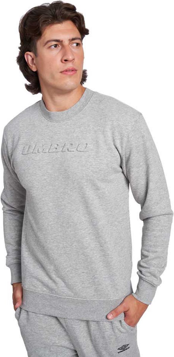585x1200.jpg Umbro Embossed Logo Sweatshirt Grijs S Man - Afbeelding 1