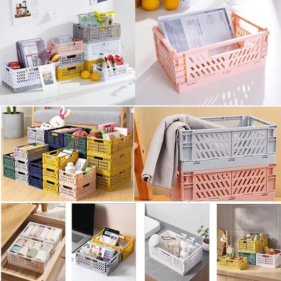 Folding Boxes, Pack of 2 Small Folding Boxes, Stackable, Foldable ...
