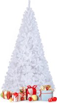 150/180/210/240 cm kerstboom, wit, feestelijke kerstdecoratie voor thuis, witte dennenkerstboom met metalen standaard, kerstdecoratie voor binnen (wit, 240 cm)