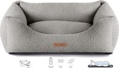 Dog's Lifestyle Orthopedische hondenmand Boucle Grijs L 90cm -Ook in M en XL - Wasbare hoes