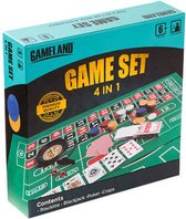 4 in 1 casino set - spel - voor kinderen en volwassenen - gezelschapsspel