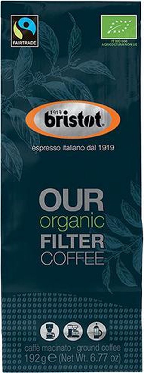 Bristot OUR Biologische Filter Koffie - 5 x 192 gram