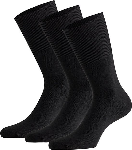 Chaussettes anti-presse en modal 3 paires noires