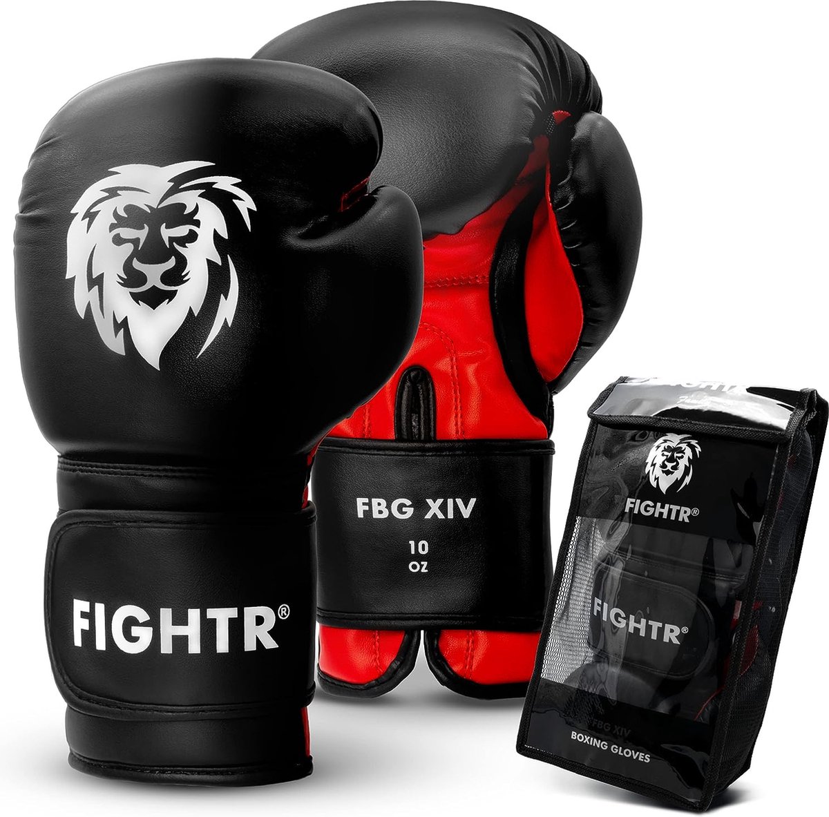 Bokshandschoenen - ideale stabiliteit & slagkracht | Punching handschoenen voor boksen, MMA, Muay Thai, kickboksen & vechtsport | incl. Draagtas, maat 16.