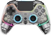 Deltaco Gaming GAM-139-T Transparante PS4 Controller - RGB verlichting - 2 macro knoppen - Bluetooth (PS4/PC/Android/iOS)