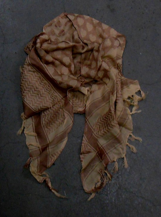 Arafat sjaal zandkleur met print