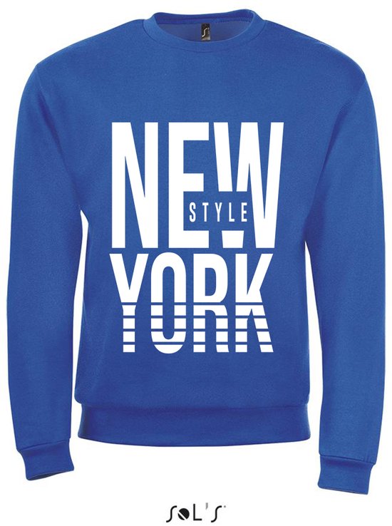 Sweatshirt Ronde Hals 359-97 New York - 3xL, Blauw