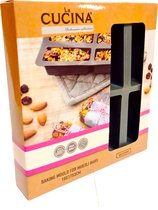 La Cucina Siliconen Bakvorm voor Mueslirepen - Bakvorm Chocoladerepen - 8 repen