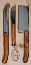 Bol.com Jean Dubost Laguiole - 3 Kaasmessen - Classic - Olijfhout aanbieding