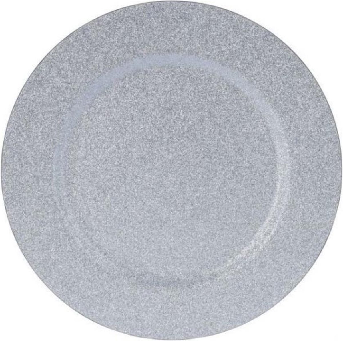 Onderbord glitter zilverkleurig 33 cm