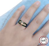 Soraro Tricolor Ring | Groen | 18K Goldplated | Soraro Ringen | Cadeau voor haar | verjaardag vrouw | Vaderdag | Vaderdag Cadeau