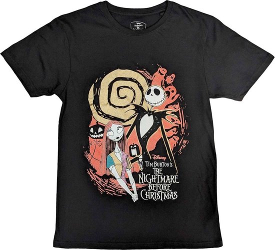 Disney The Nightmare Before Christmas - Ghosts Heren T-shirt - XL - Zwart