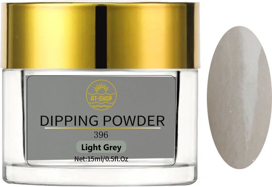 Foto: At shop dipping powder 396 light grey te gebruiken met elk merk dip powder dip poeder dip nagel nailart nail pink gellac starter set
