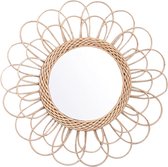 Wandbehang spiegel rotan zonnebloemen cirkel muur spiegel decor boho vlechtwilg cosmetische tafel make-up spiegel