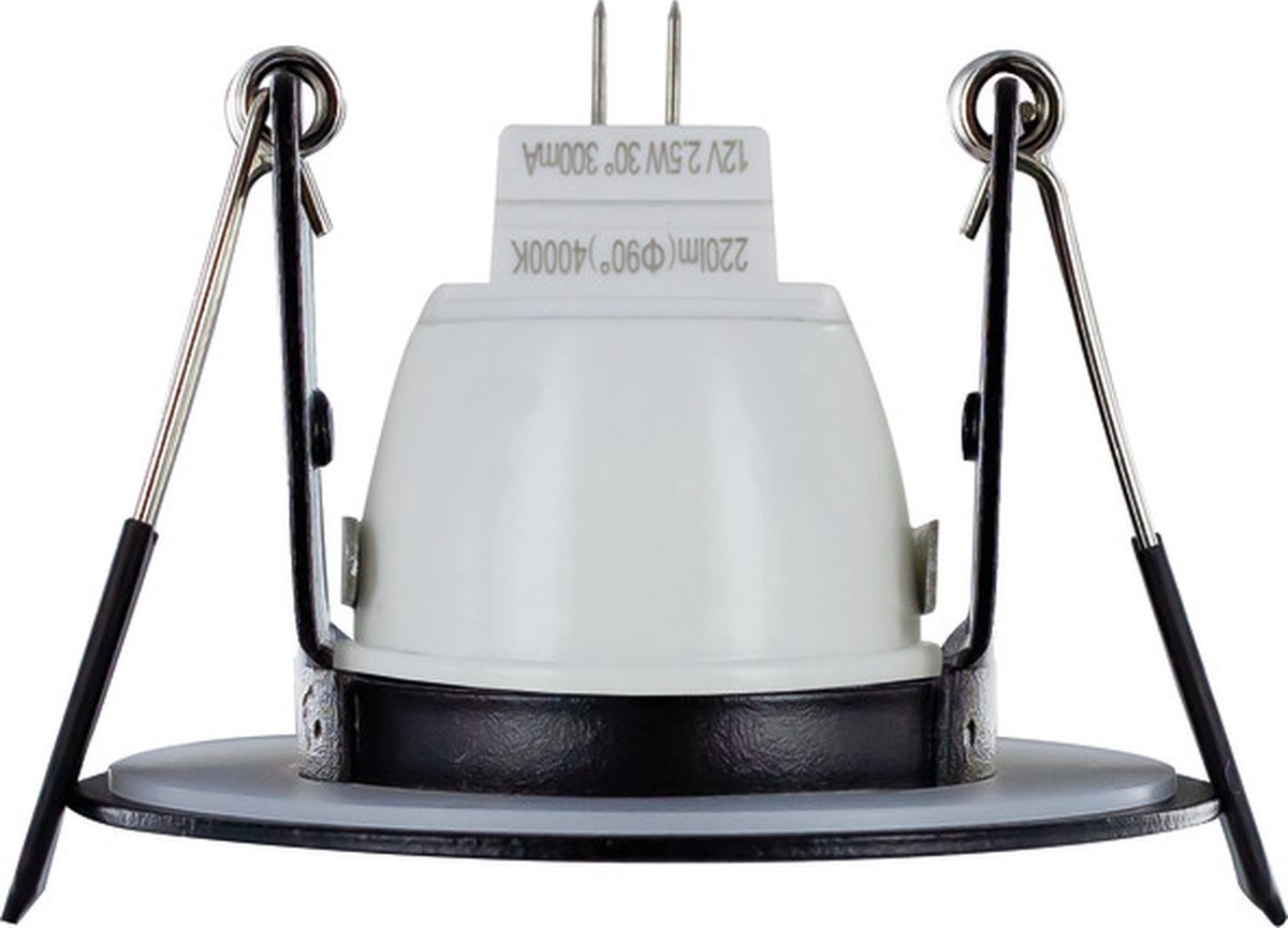 Integral Mini Inbouwspot Zwart IP65 | Zaagmaat 4.5cm | Voor MR11 GU4 of PAR11 GU10 Ø3.5cm