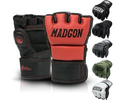 Handschoenen met Professionele Padding, Bokshandschoenen voor Hoge Polsstabiliteit. Freefight Handschoenen Lange Duurzaamheid voor Vechtsporten, Boksen, Kickboksen, Sparren incl. Tas, maat S.