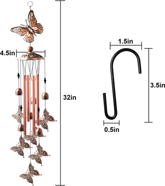 Carillon éolien en montgolfière, décoration de jardin/maison