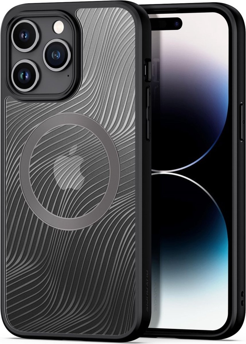 Dux Ducis Aimo - Geschikt voor iPhone 15 Pro Max - magnetisch Back cover hoesje - Zwart