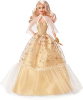 Barbie Signature - Gouden jurk - Holiday Barbie pop - Modepop