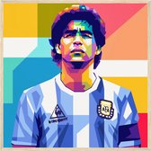 Diego Maradona Poster | Maradona Pop Art | Voetbalposter| 50 x 50 cm | voetbal streetart | WALWALLS®