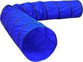 Hond tunnel speeltunnel behendigheidstunnel, (L) 500x60 cm blauw