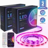 Lideka - LED Strip 40 (2x20) Meter RGB - met Afstandsbediening - Gaming Lichtstrip met App - LED-strips - Led Light Strip Verlichting - 720 LED Lights - Zelfklevend Led Licht