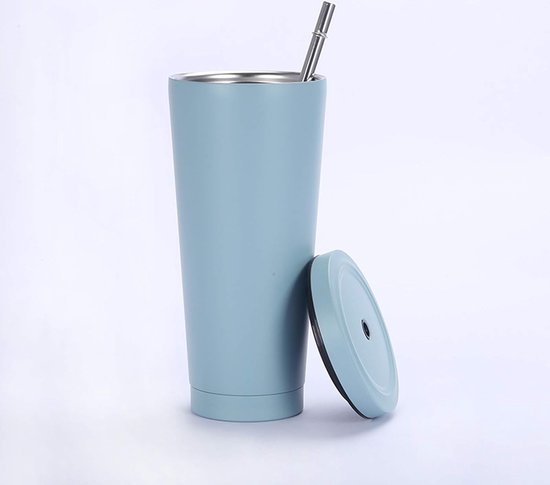 LATERN IJskoffie beker met deksel en rietje, 750 ml geïsoleerde roestvrijstalen beker, dubbelwandige vacuüm reiskoffiemok herbruikbare waterbeker houdt dranken koud en warm (zwart, 1 stuks LATERN IJskoffie beker met deksel en rietje, 750 ml geïsoleerde roestvrijstalen beker, dubbelwandige vacuüm reiskoffiemok herbruikbare waterbeker houdt dranken koud en warm (zwart, 1 stuks