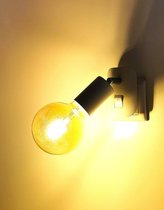 Trango Stekkerlamp 11-061A incl. 1x 4 watt 2500K goud warmwit E27 LED-lamp in mat wit *ANNA* fittinglamp, leeslamp, nachtlampje, wandlamp, keukenlamp, plug-in lamp
